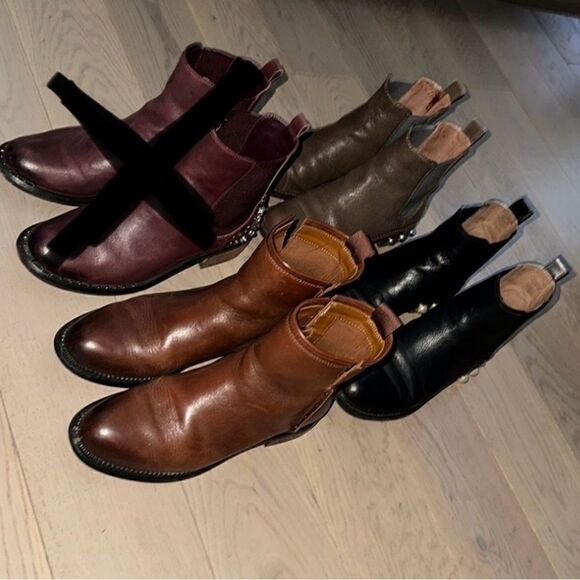 LEATHER ANKLE BOOTIES BUNDLE LOUISE ET CIE, FRANCO SARTO - Picture 3 of 13